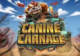 Canine Carnage adventure slot featuring heroic dogs in action-packed scenarios with vibrant graphics